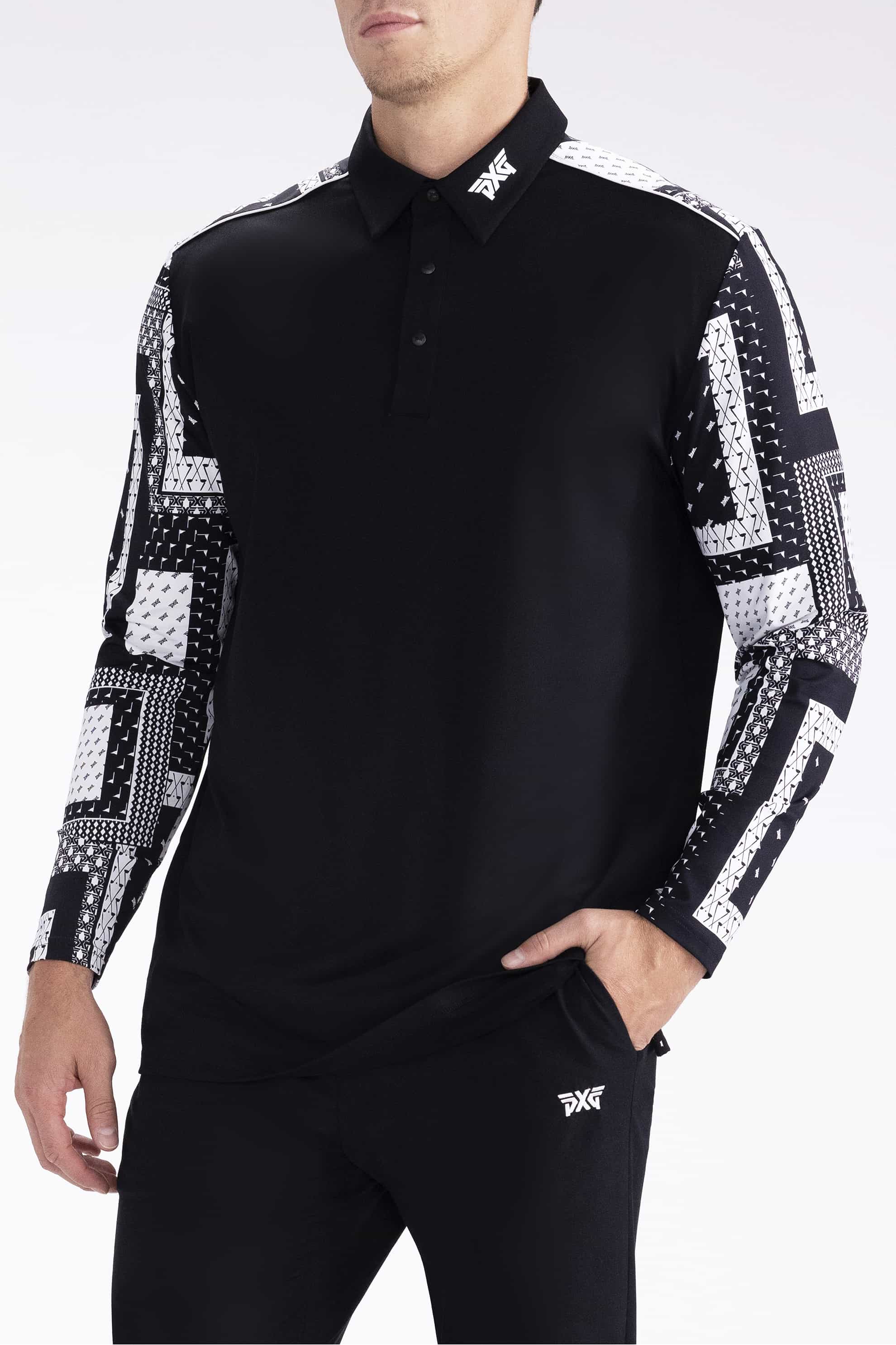 Long Sleeve Handkerchief Paneled Polo | Shop the Highest Quality